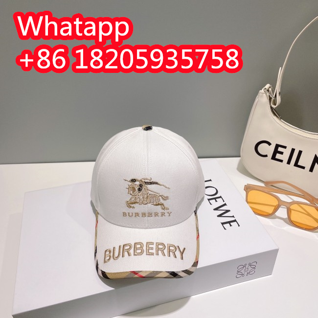 Burberry Womens Mens Cap Baseball Hat Luxury Brand with Original Box