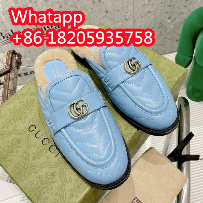 Gucci Womens Shoes Casual Loafers Design Luxury Brand Leather Princetown with Original Box Whatapp