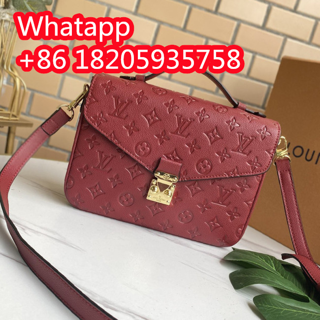 Louis Vuitton Womens Bags Crossbody Bag Pochette Métis Luxury Brand POCHETTE METIS Red Monogram Empreinte Leather M44793 Whatapp