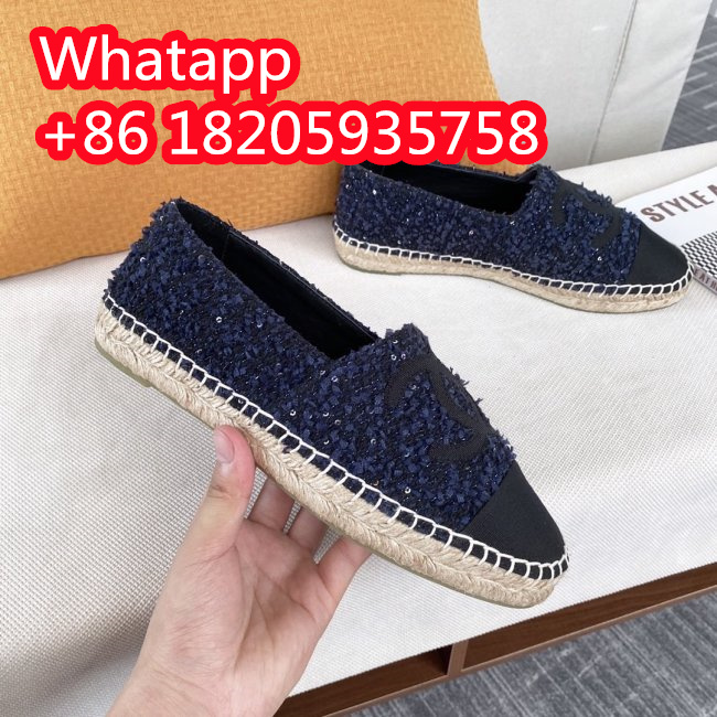 Chanel Women Shoes Fashion Espadrille Luxury Brand Casual Shoes for Women ESPADRILLE with Original Box Espadrilles Whatapp