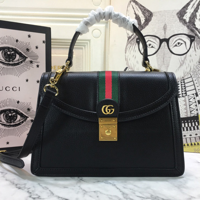 Gucci Womens Bags Shoulder Messenger Bag Luxury Brand Ophidia small top handle bag with Web with Original Box Whatapp