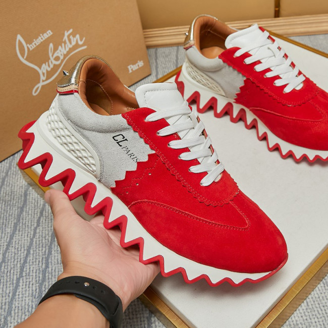 Christian Louboutin Mens Shoes Sneakers Luxury Brand Red Bottom Design Sports Footwears Whatapp