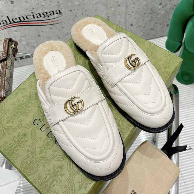 Gucci Womens Shoes Casual Loafers Design Luxury Brand Leather Princetown with Original Box Whatapp