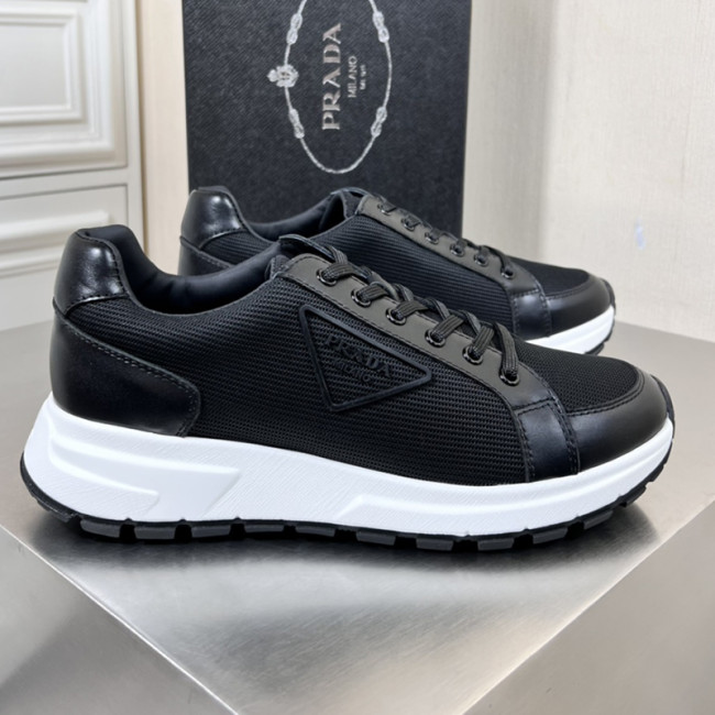 Prada Mens Shoes Casual Luxury Brand Breathable Sneakers with Original Box Whatapp