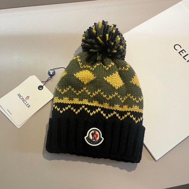 Moncler Mens Womens Hats Luxury Brand Design Moncler Knit Hat with Original Box