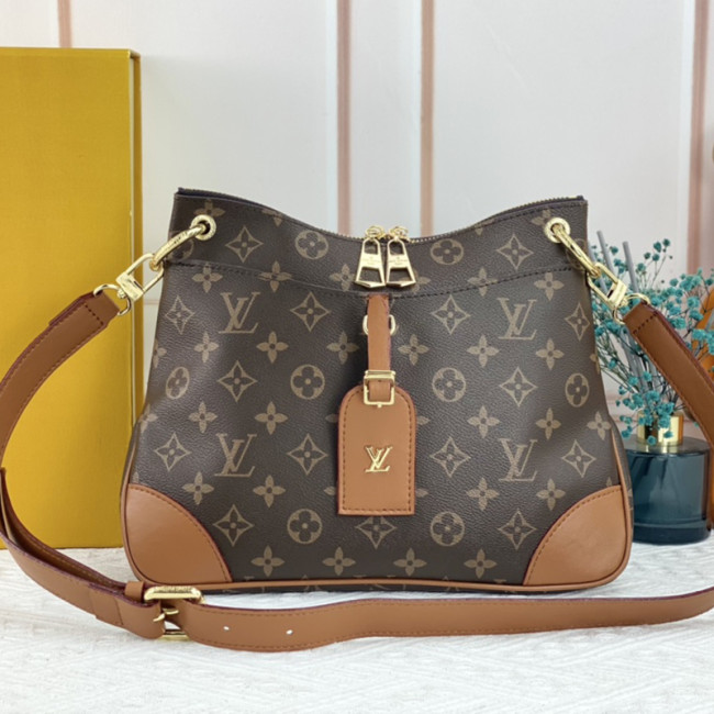 Louis Vuitton Womens Bags Luxury Brand Fashion Type ODÉON MM Natural Monogram coated canvas M45354 with Original Box Whatapp