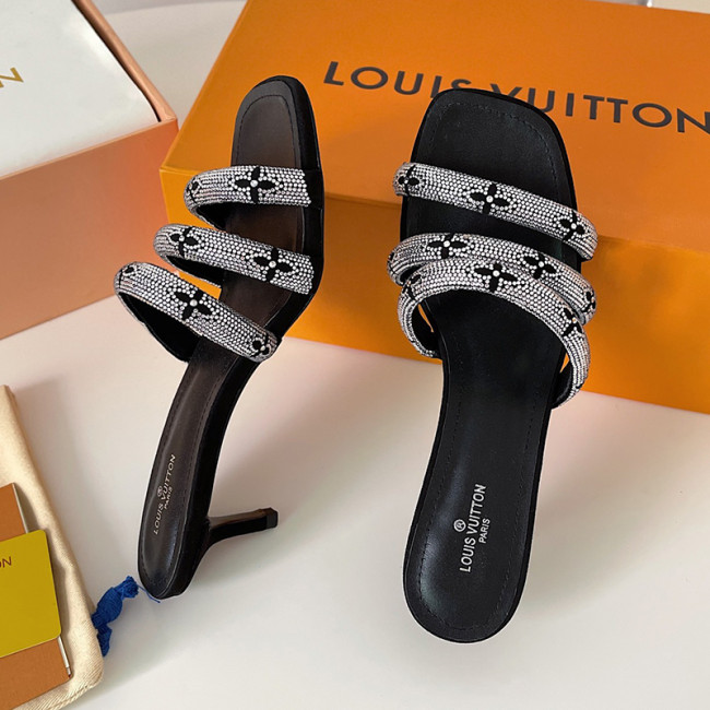 Louis Vuitton Womens Shoes Sandals Slippers Luxury Brand REVIVAL APPEAL MULE 1A93WI calf leather with Original Box 5.5cm Heel Whatapp