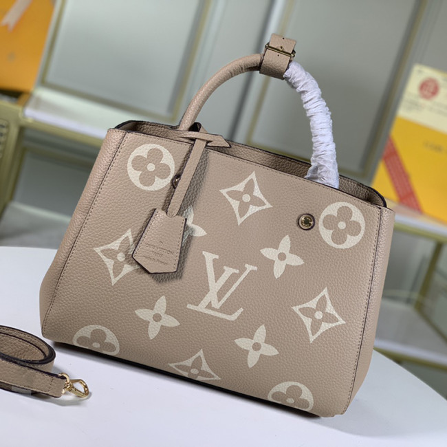 Louis Vuitton Womens Bags Crossbody Bags Luxury Brand MONTAIGNE MM Bicolor Monogram Empreinte Leather with Original Box Whatapp