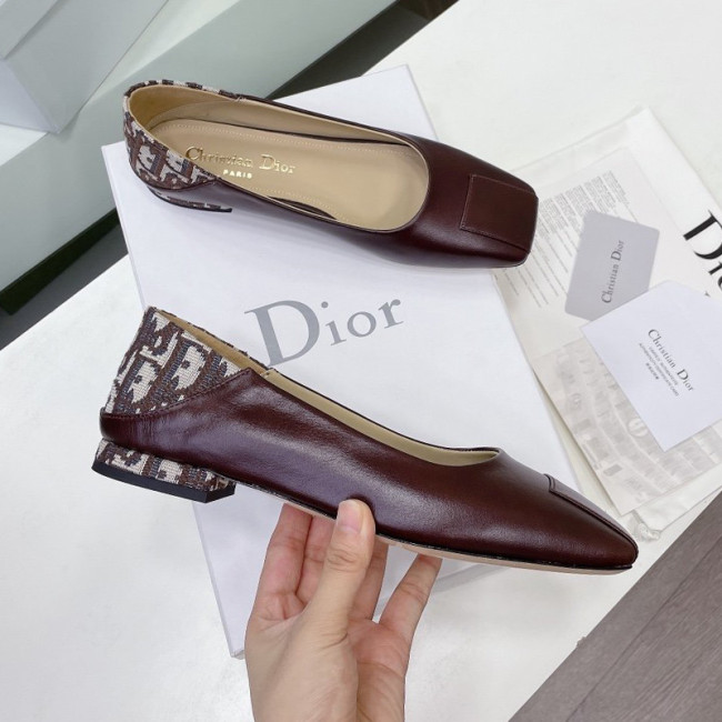 Dior Womens Shoes Sandals Fashion Pumps Luxury Brand D-Doll Flat PUMP with Original Box Whatapp