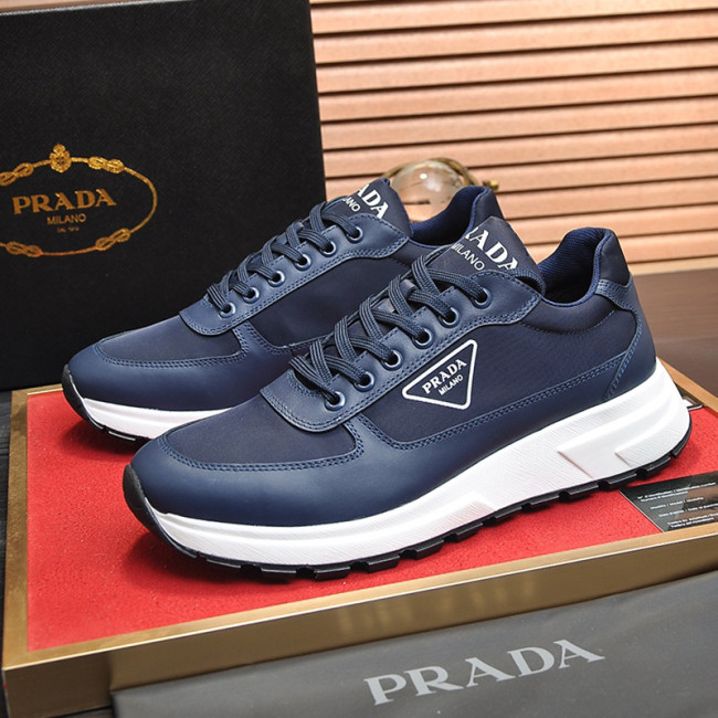 Prada Mens Shoes Casual Luxury Brand Breathable Sneakers with Original Box Whatapp