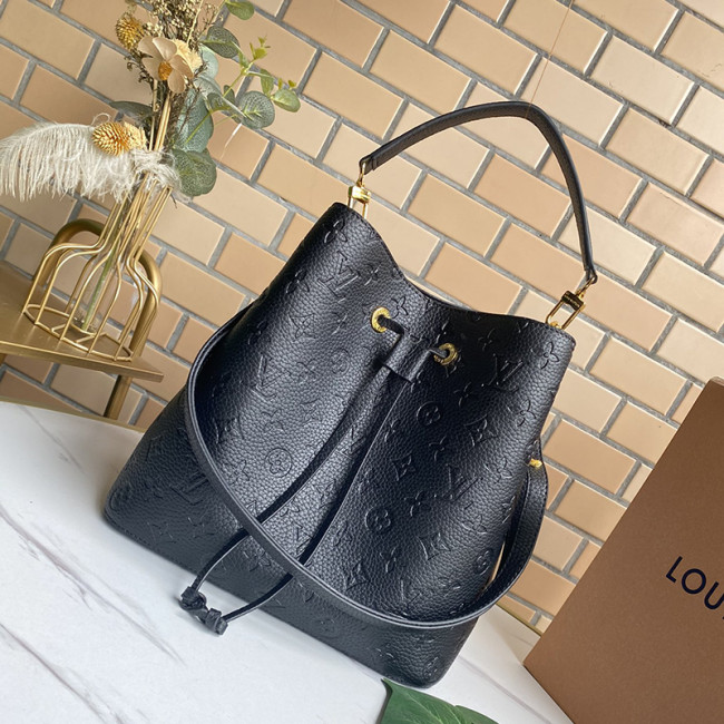 Louis Vuitton Womens Bag Crossbody Design NÉONOÉ MM Black Monogram Empreinte Leather Luxury Brand with Original Box M45256 Whatapp