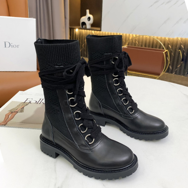 Dior Women Shoes Boots Luxury Brand Design Ankle Boots Length Fashion Typewith Original Box Whatapp