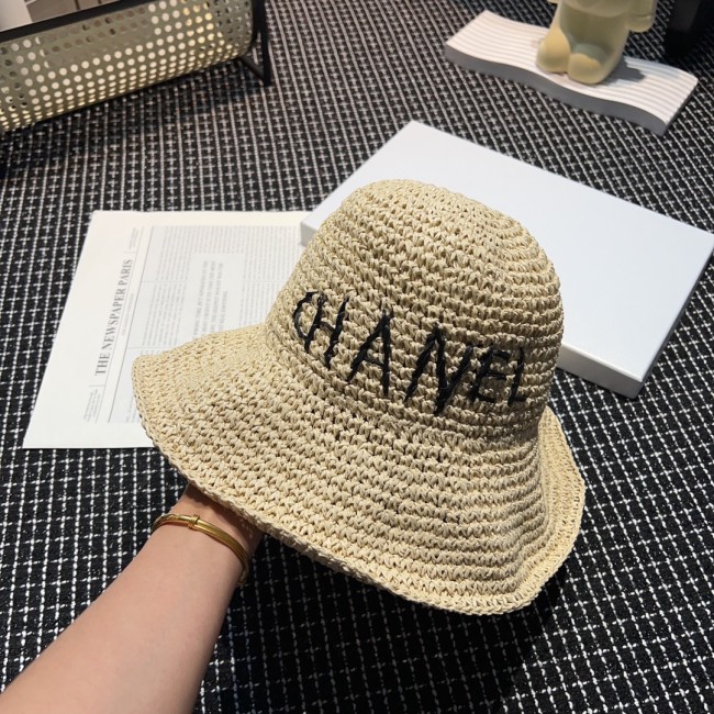 Chanel Womens Hats Luxury Brand Bucket Hat Straw Hat with Original Box