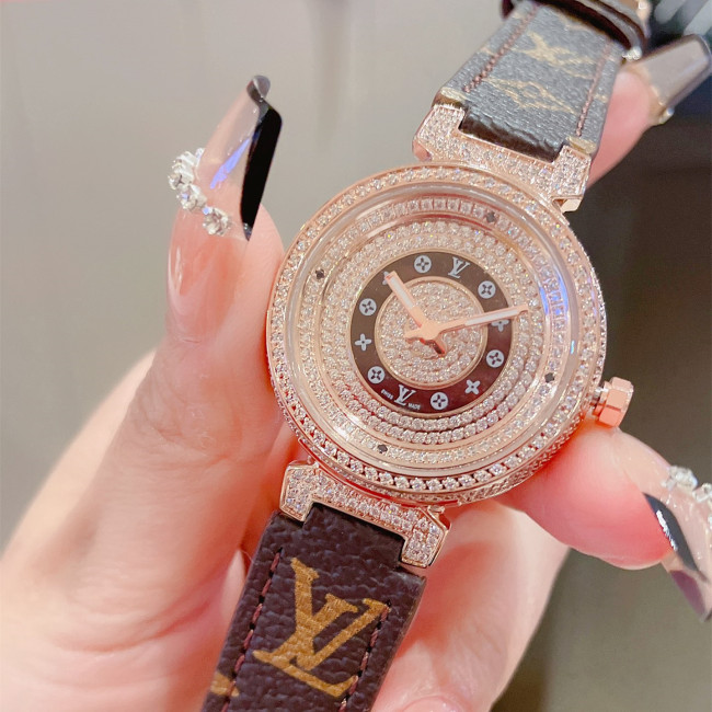 Louis Vuitton Womens Watch Luxury Brand Design Fashion Type with Original Box Whatapp