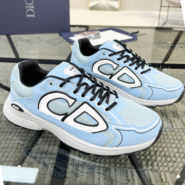 Dior Mens Shoes Sneakers Luxury Brand B30 SNEAKER Blue Mesh and Technical Fabric with Original Box 3SN279ZRD_H568 Whatapp