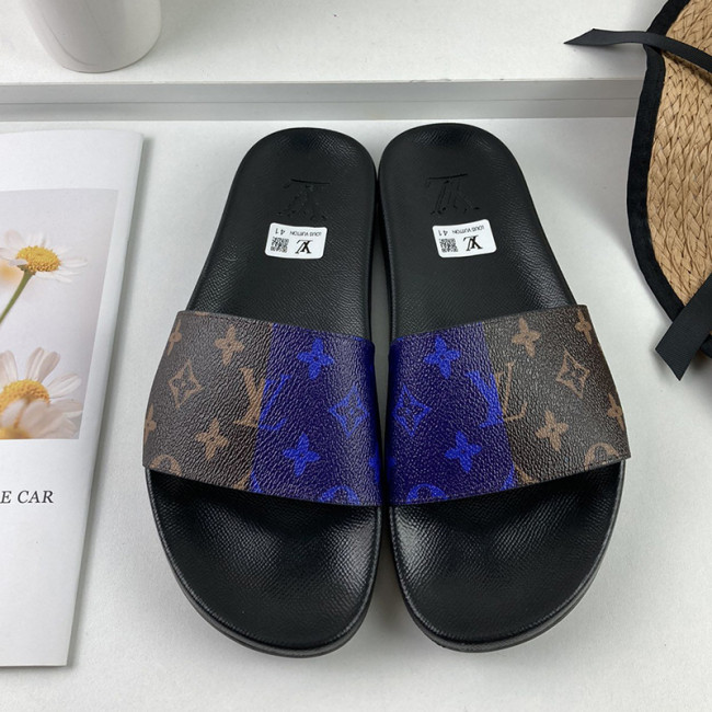 Louis Vuitton Men Shoes Slippers Sandals Flip Flop Luxury Brand WATERFRONT MULE with Original Box Whatapp