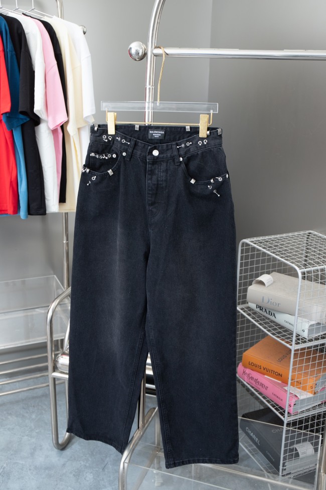 Balenciaga Luxury Brand Women Mens Pant Jeans with Original Box Whatapp