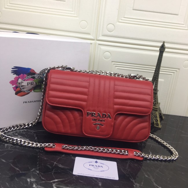 Prada Womens Bags Shoulder Messenger Bags Luxury Brand Leather Prada Diagramme Bag 1BH083_2D91_F0YGF_V_IOI with Original Box Whatapp