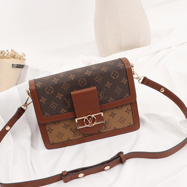 Louis Vuitton Womens Bags Handbags Luxury Brand DAUPHINE MM Monogram Messenger Shoulder Bags with Original Box M44391 Whatapp