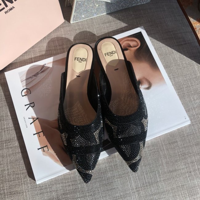 Fendi Womens Shoes Flat Mules Whatapp