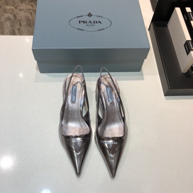 Prada Womens Shoes Leather Slingback Pumps Whatapp