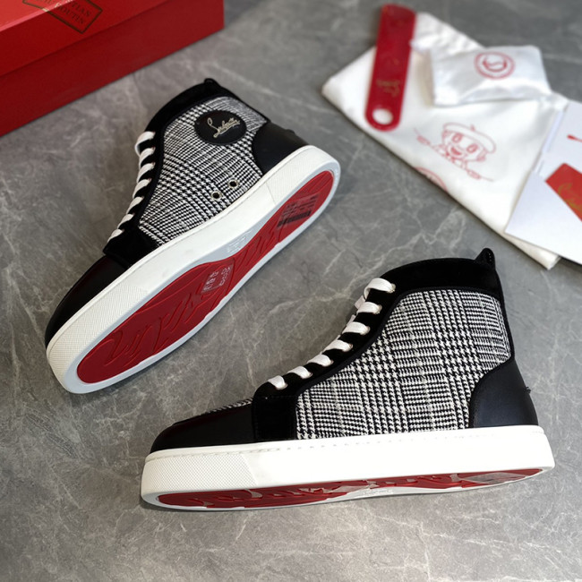 Christian Louboutin Mens Shoes Luxury Brand Red Bottom Design Louis Junior Spikes Flat with Original Box CL sneakers Whatapp