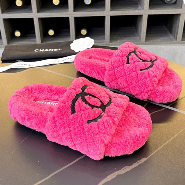 Chanel Womens Shoes Slippers Luxury Brand Winter Plus Velvet Design with Original Box Whatapp