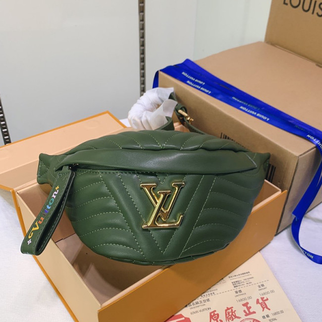 Louis Vuitton Womens Bags Luxury Brand Fashion Waist Bags LOUIS VUITTON NEW WAVE BUMBAG Kaki M55528 Whatapp