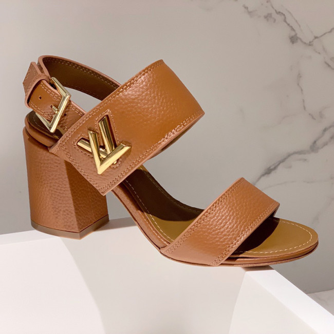 Louis Vuitton Womens Shoes Sandals Leather Design Luxury Brand Summer Fashion Sandals LOCK IT SANDAL with Original Box Whatapp