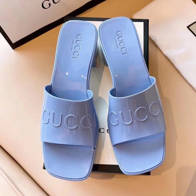 Gucci Womens Shoes Sandals Slides Slippers Luxury Brand Thick Sole 5cm Heel Design Women's GG slide sandal with Original Box Whatapp