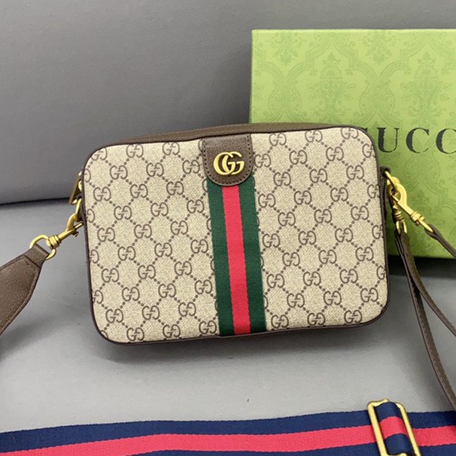 Gucci Mens Womens Bags Shoulder Bag Luxury Brand Ophidia GG shoulder bag in beige and ebony GG Supreme with Original Box 699439 9C2ST 8920 Whatapp