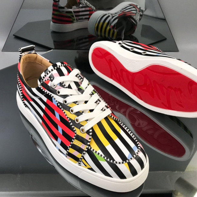 Christian Louboutin Mens Shoes Luxury Brand Red Bottom Design Louis Junior Spikes Flat with Original Box CL sneakers Whatapp