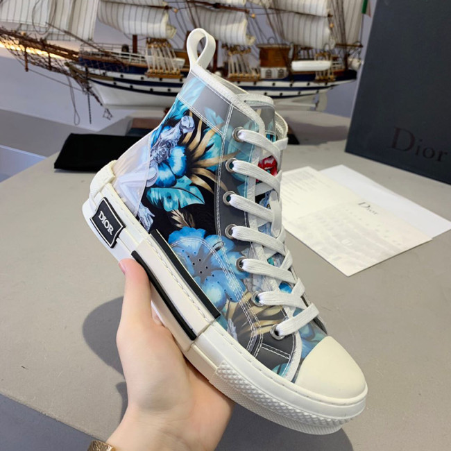 Dior Womens Mens Shoes Sneakers Luxury Brand Unisex Design B23 High-Top Sneaker with Box Whatapp