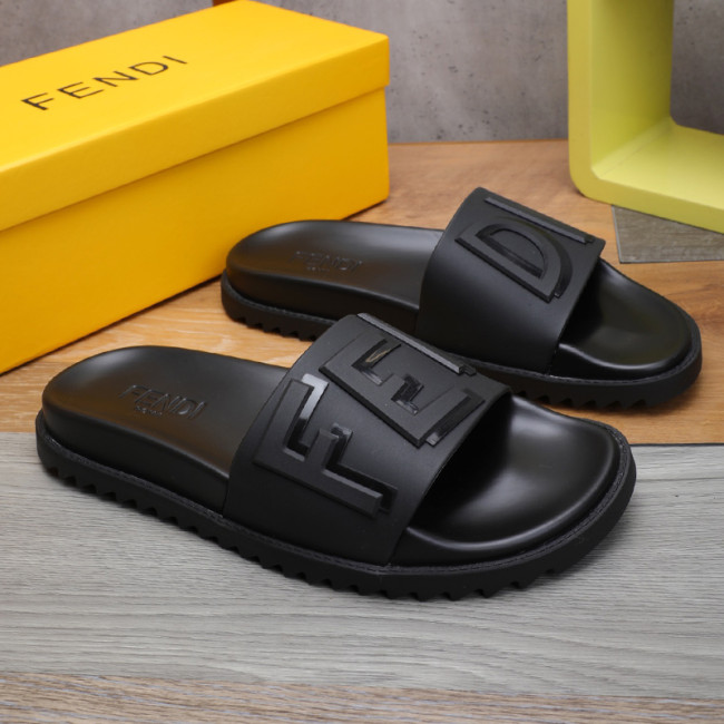 Fendi Men Shoes Slides Sandals Slippers Luxury Brand Mens Shoes with Original Box Whatapp