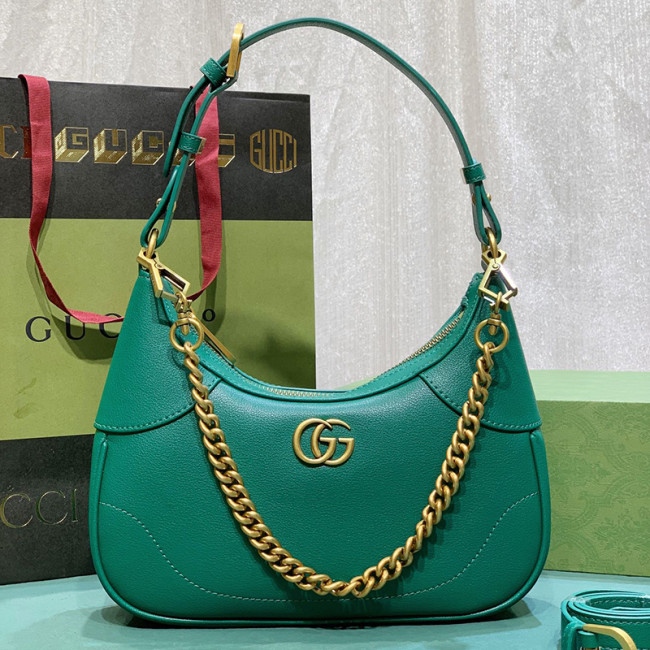 Gucci Womens Bags Shoulder Messenger Bag Luxury Brand Gucci Aphrodite small shoulder bag in green leather with Original Box 731817 AAA9F 3727 Whatapp