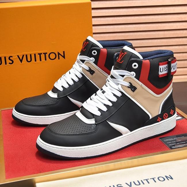 Louis Vuitton Men Shoes Sneakers Casual Luxury Brand RIVOLI SNEAKER BOOT with Original Box Whatapp