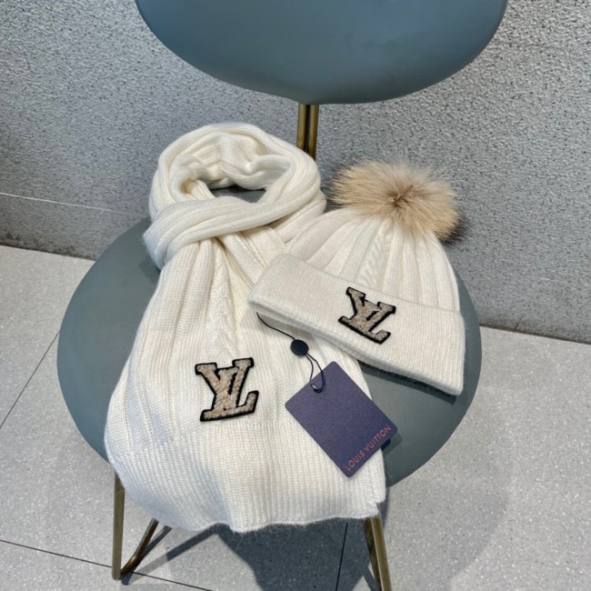 Louis Vuitton Womens Mens Cap Knit Hat Scarf Luxury Brand with Original Box Whatapp