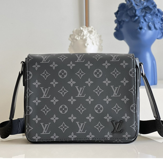 Louis Vuitton Mens Bags Messenger Bag Luxury Brand DISTRICT PM Monogram Eclipse coated canvas Shoulder Bags for Men with Original Box M46255 Whatapp