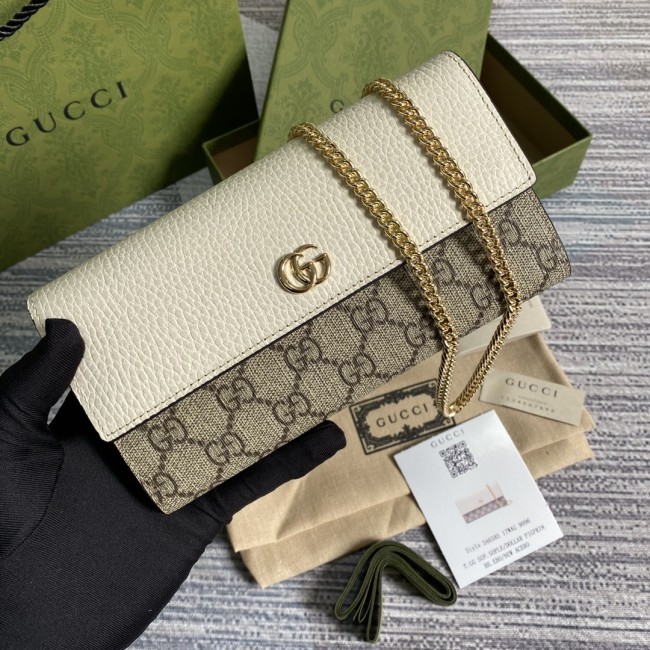 Gucci Womens Mens Bags Wallets Luxury Brand GG Marmont chain wallet with Original Box 546585 17WAG 1283 Whatapp