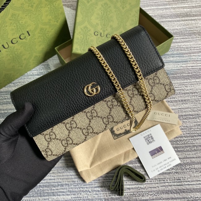 Gucci Womens Mens Bags Wallets Luxury Brand GG Marmont chain wallet with Original Box 546585 17WAG 1283 Whatapp