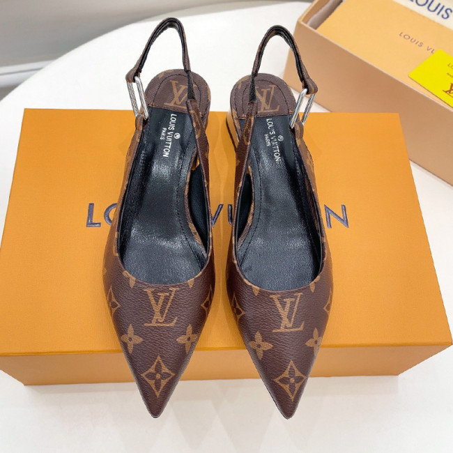 Louis Vuitton Womens Shoes Pumps Sandals Leather Design Luxury Brand Fashion Sandals with Original Box Whatapp