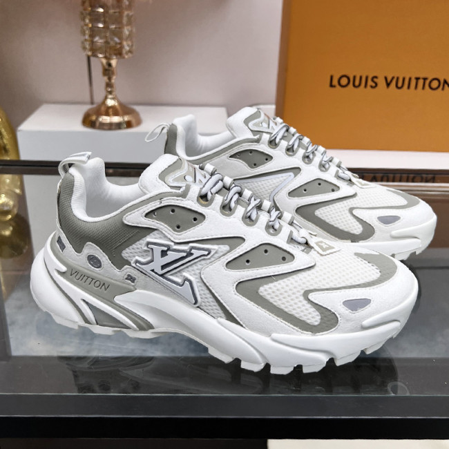 Louis Vuitton Men Shoes Fashion Sneakers Luxury Brand Mens LV RUNNER TATIC SNEAKER White Mix of materials with Original Box 1A9TV8 Whatapp