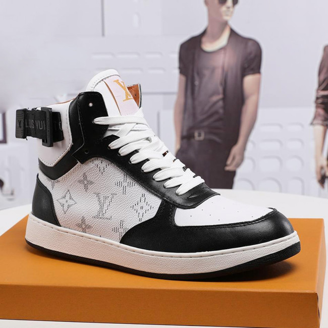 Louis Vuitton Men Shoes Sneakers Casual Luxury RIVOLI SNEAKER BOOT Black with Original Box 1A5EQ1 Whatapp