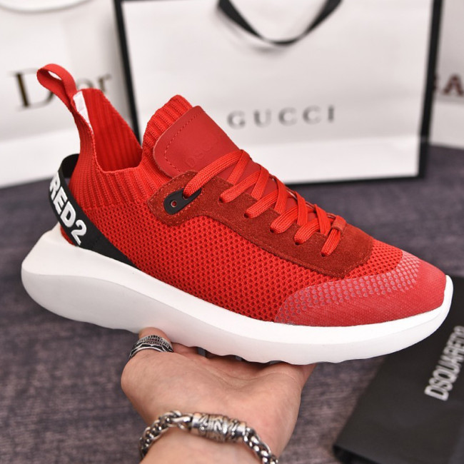 Dsquared2 Men Shoes Sneakers Luxury Brand Breathable RUN DS2 LEGEND Boxer Bumper SNEAKERS with Original Box Whatapp