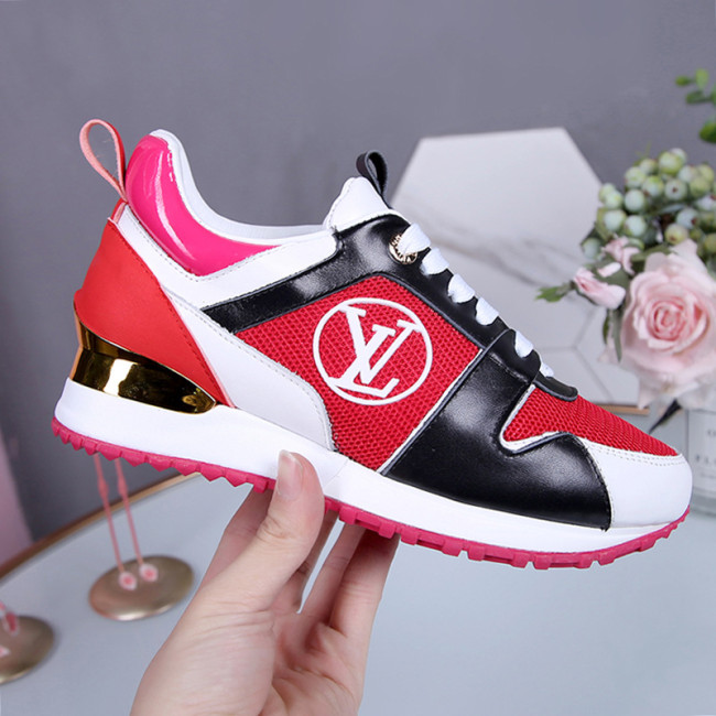 Louis Vuitton Women Shoes Sneakers Luxury Brand Lace-Up Run Away Sneaker with Original Box Whatapp