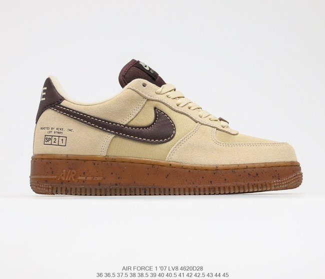 Nike Air Force1 '07 LV8 BEACH/MAHOGANY-GRAIN Sneakers Men Womens Shoes 4620D28 Whatapp