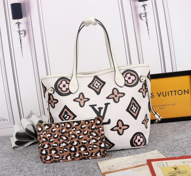 Louis Vuitton Womens Bags Handbags Luxury Brand Fashion Type NEVERFULL MM Cream Monogram coated canvas M45819 Whatapp