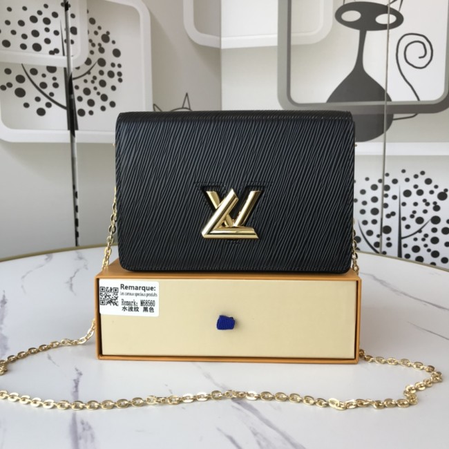 Louis Vuitton Womens Bags Shoulder Messenger Bags Luxury Brand TWIST BELT CHAIN WALLET M68750 Black Epi grained cowhide leather Whatapp