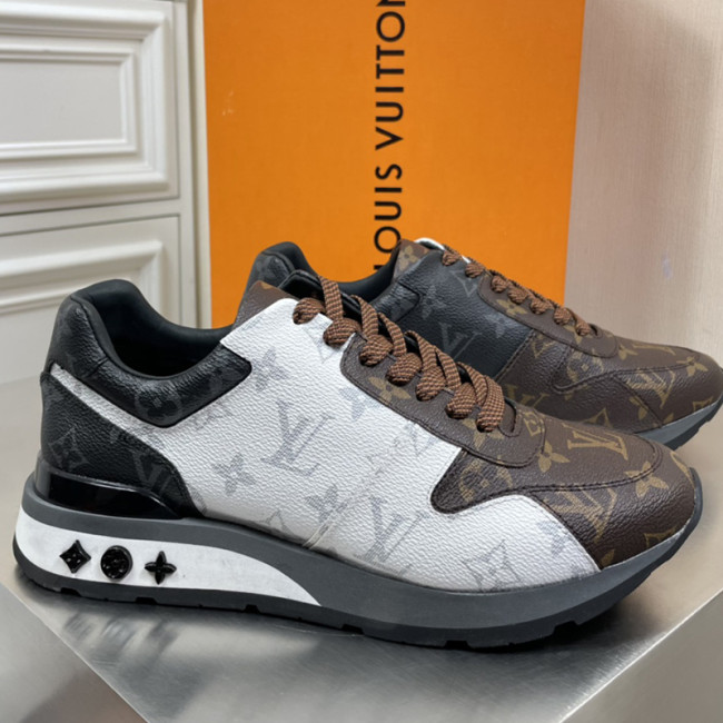 Louis Vuitton Men Shoes Sports RUN AWAY SNEAKER Running Design Luxury Brand with Original Box 1A9ZK8 Monogram-embossed grained calf leather and Epi calf leather Whatapp