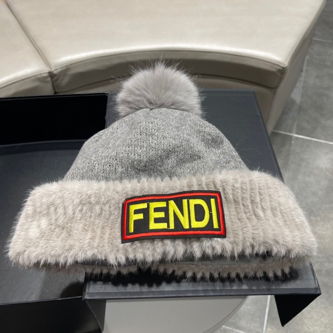 Fendi Men Womens Knit Hat Luxury Brand Design Fendi Cap with Original Box